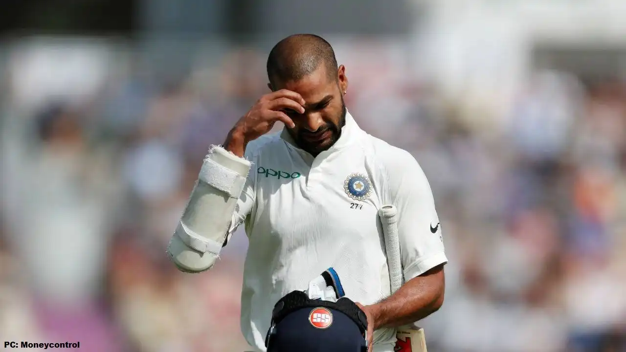 Shikhar Dhawan sad