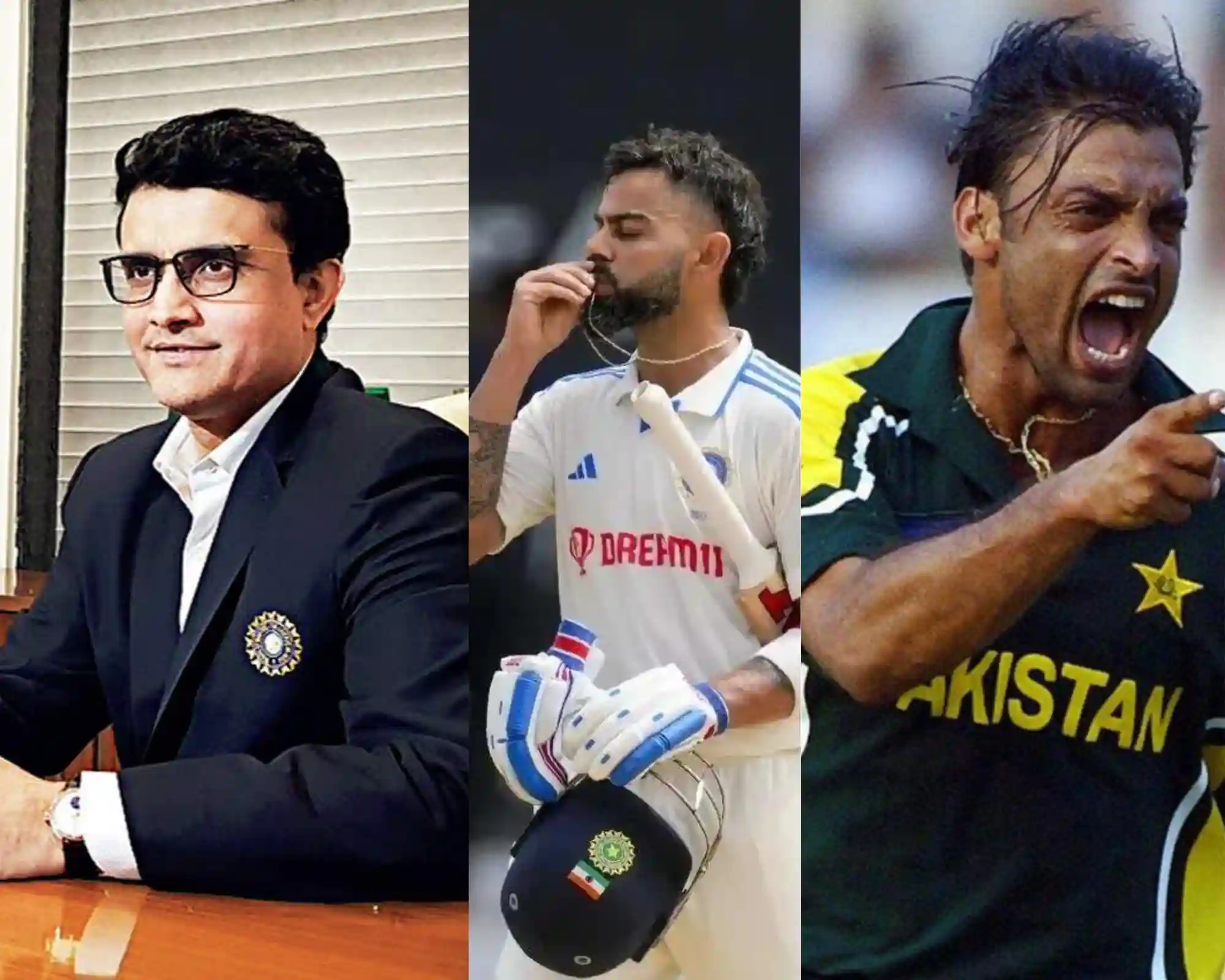Sourav Ganguly Shoaib Akhter Virat Kohli