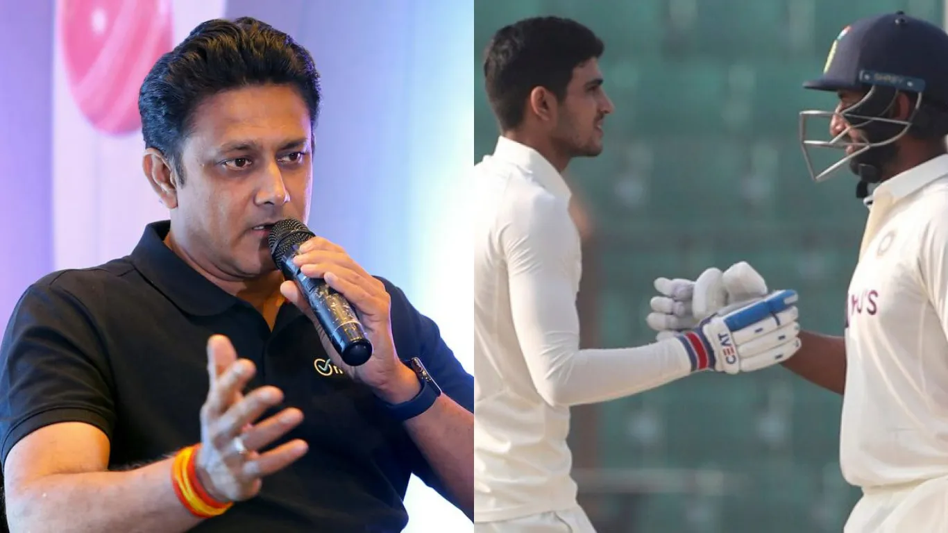 Anil Kumble, Shubman Gill and Cheteswar Pujara
