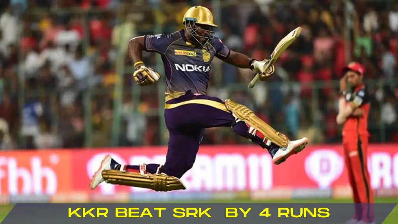 Andre Russell kkr beat srk by 4 runs