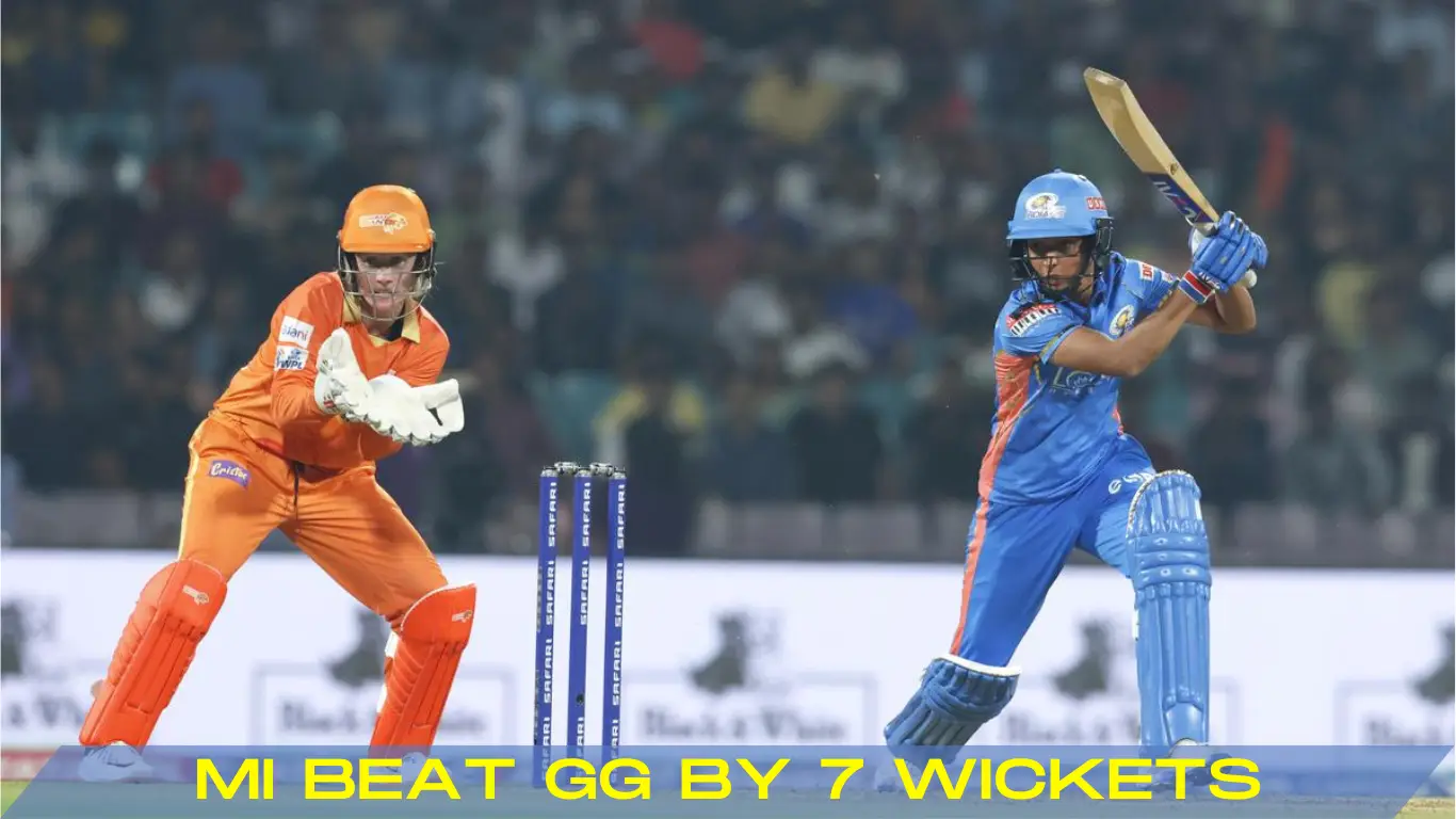 Harmanpreet kaur mi beat gg by 7 wickets