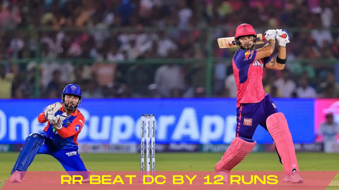 Riyan Parag rr beat dc by 12 runs