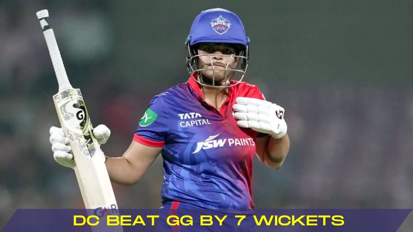 Shafali Verma dc beat gg by 7 wickets