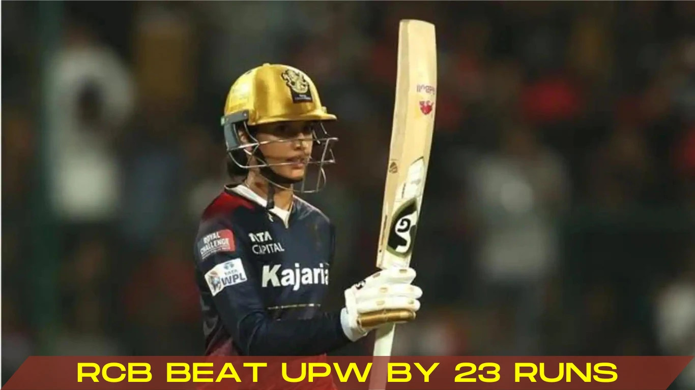 Smriti Mandhana RCB beat UPW by 23 runs