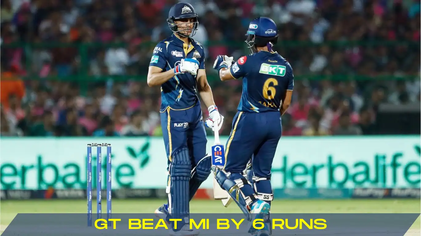 gt beat mi by 6 runs