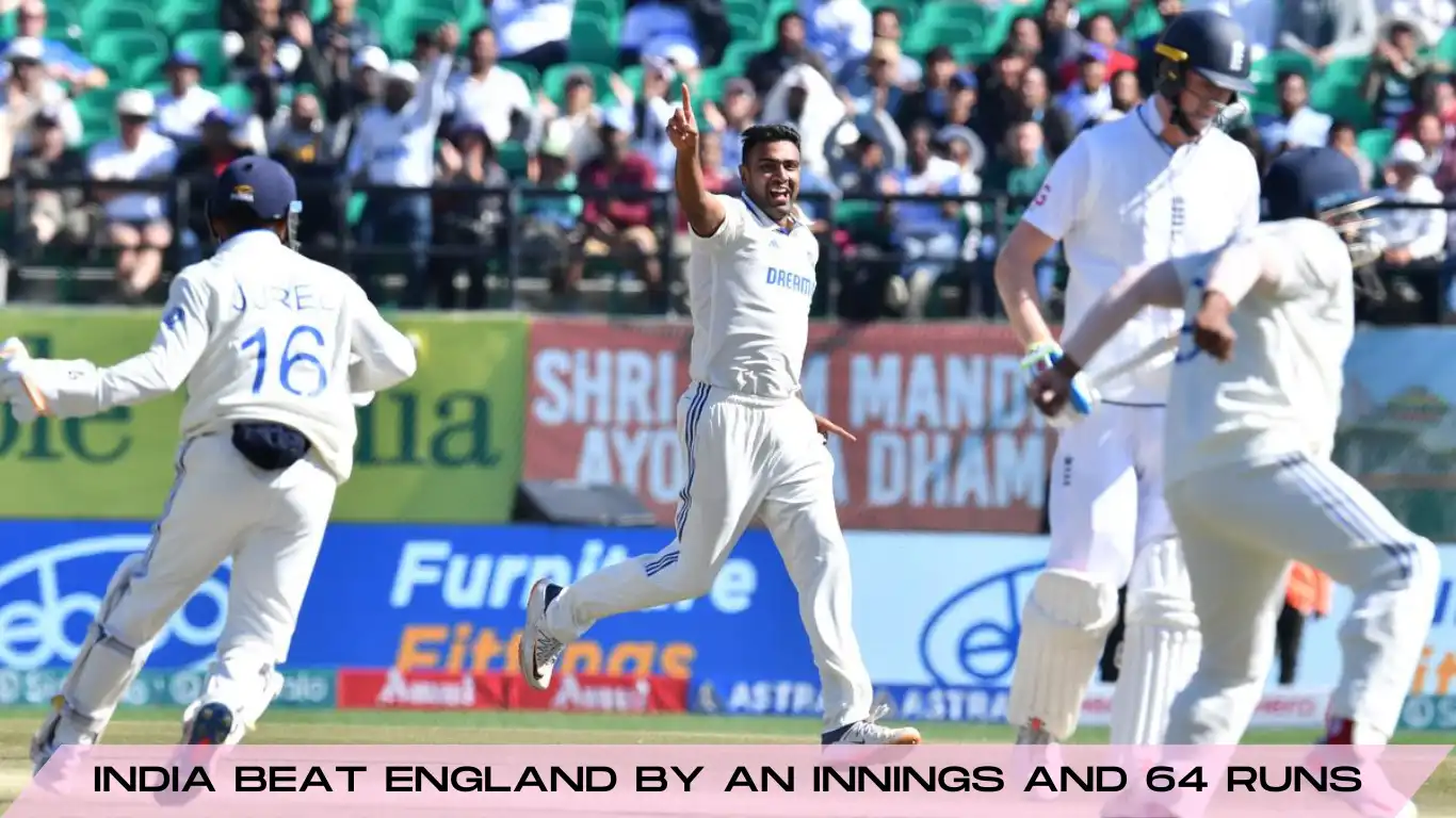 india beat england by an innings and 64 runs
