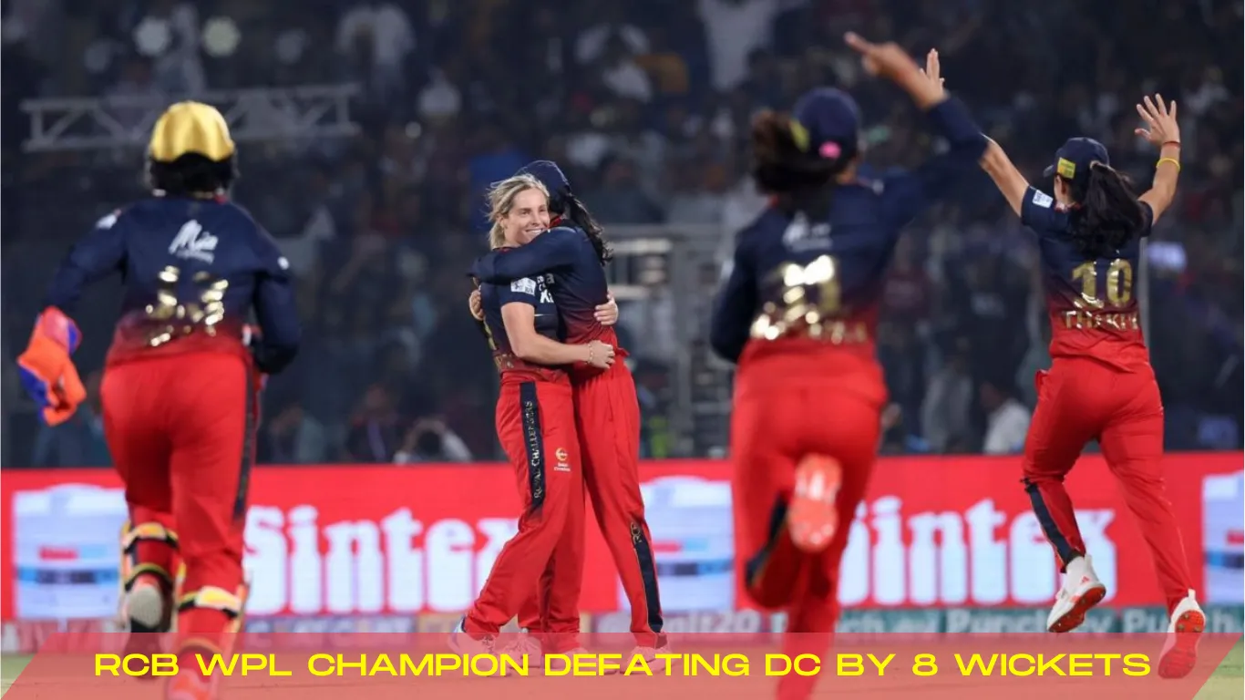 rcb wpl champion defating DC by 8 wickets