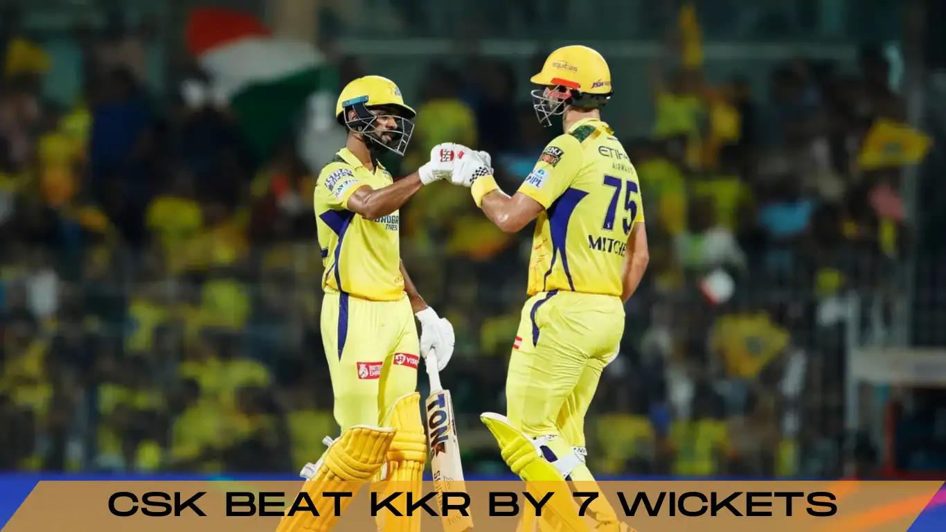 CSK beat KKR by 7 wickets