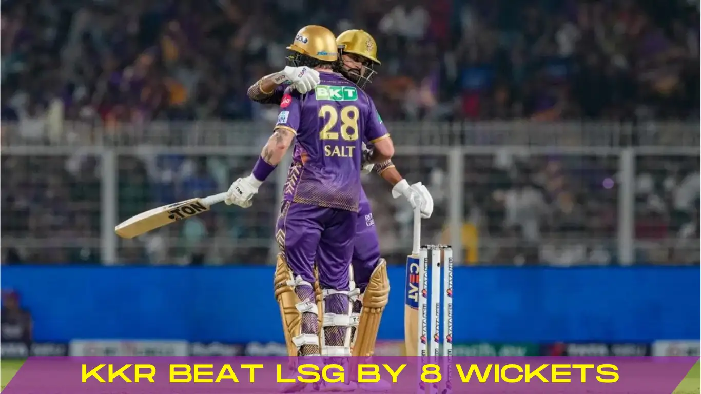 Phil Salt kkr beat lsg by 8 wickets