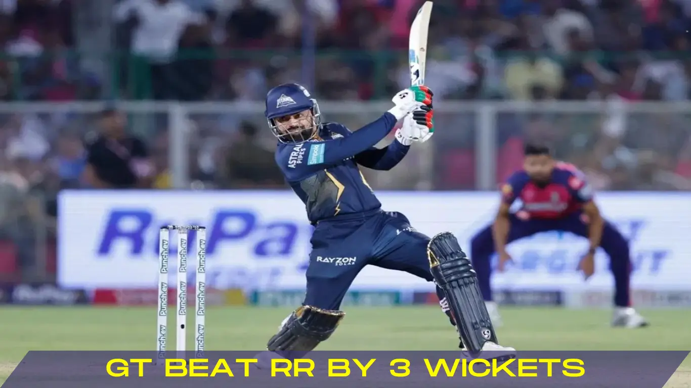 Rashid Khan gt beat rr by 3 wickets.