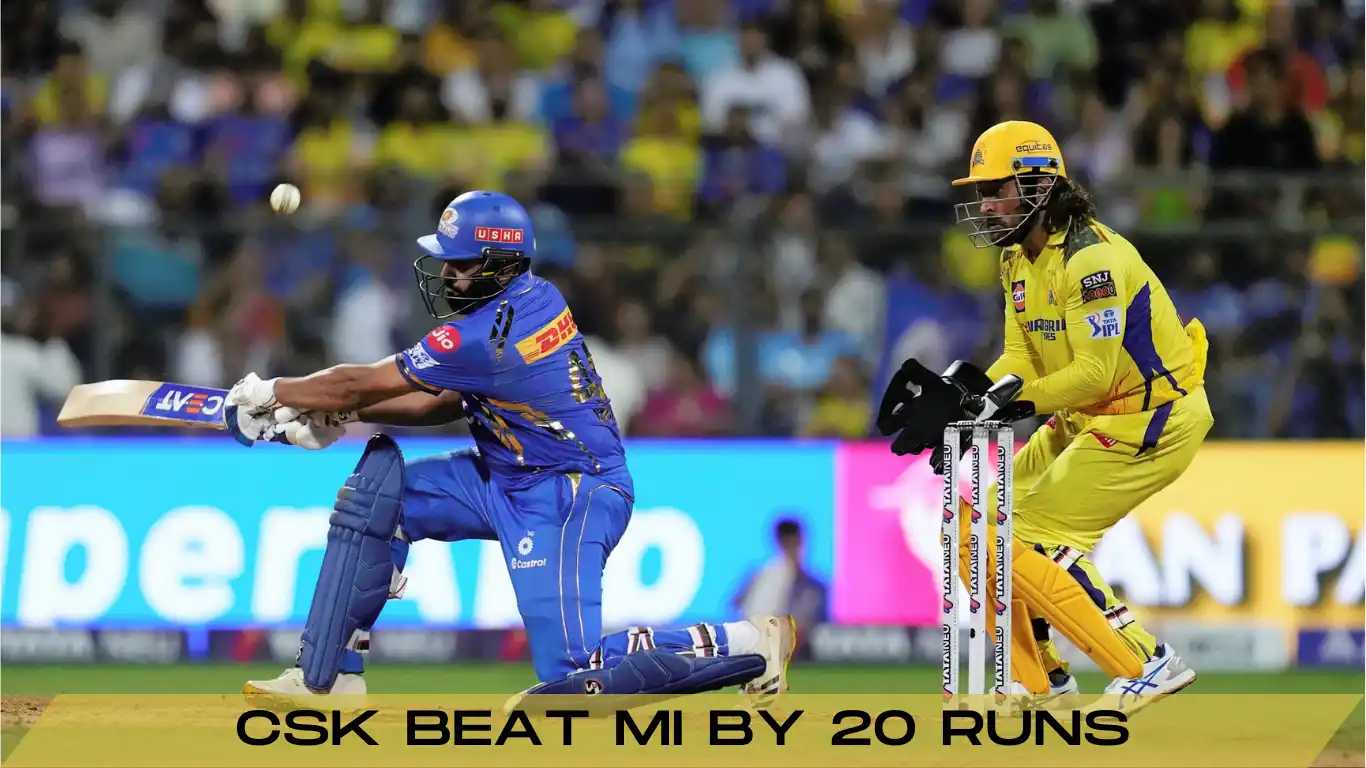 csk beat mi by 20 runs