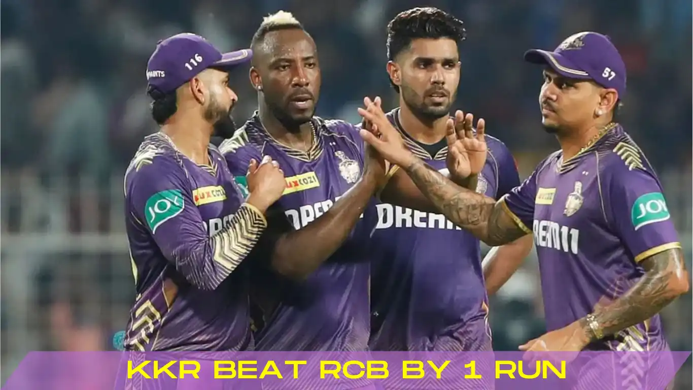 kkr beat rcb by 1 run