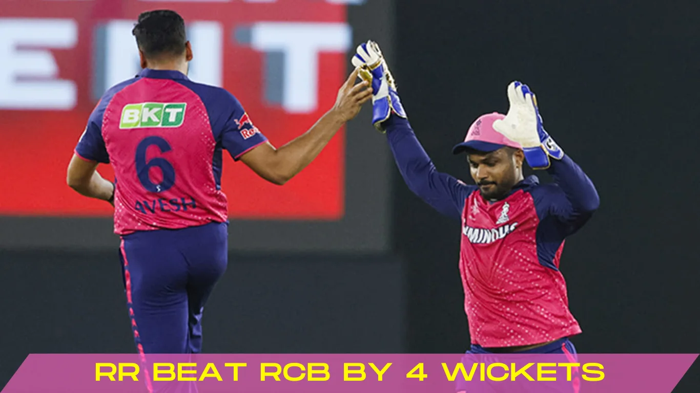 RR beat RCB by 4 wickets