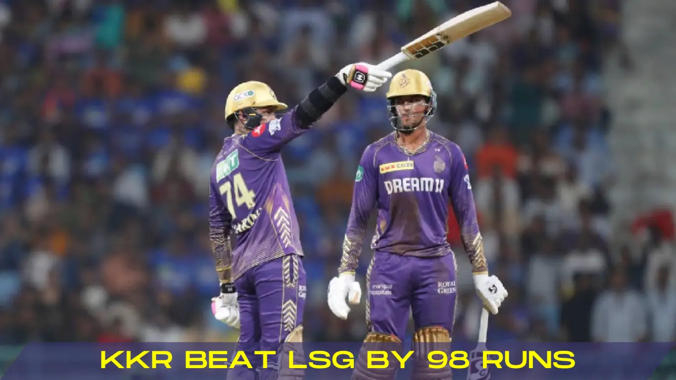 kkr beat lsg by 98 runs