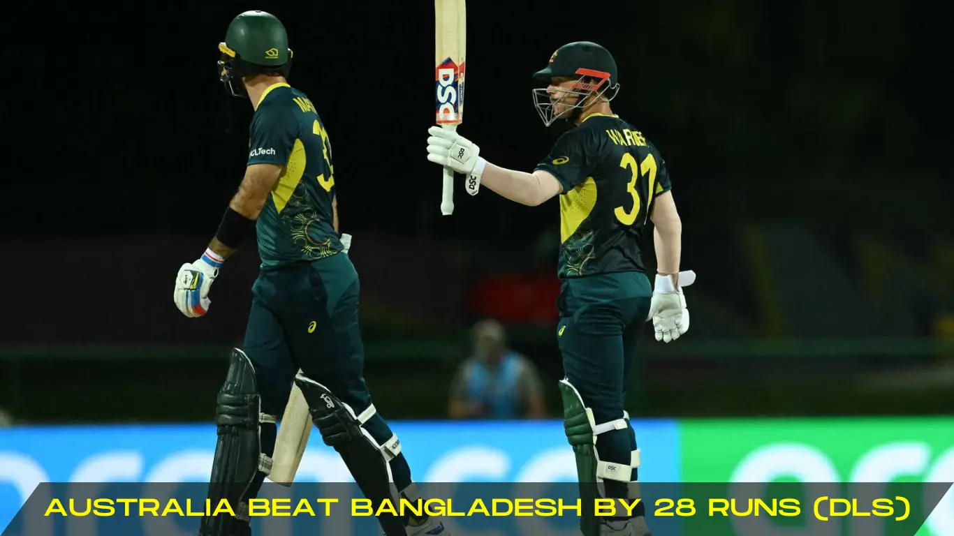 australia beat bangladesh by 28 runs (dls)