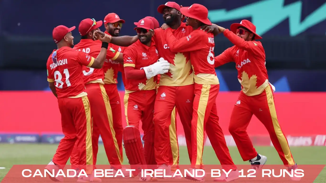 canada beat ireland by 12 runs