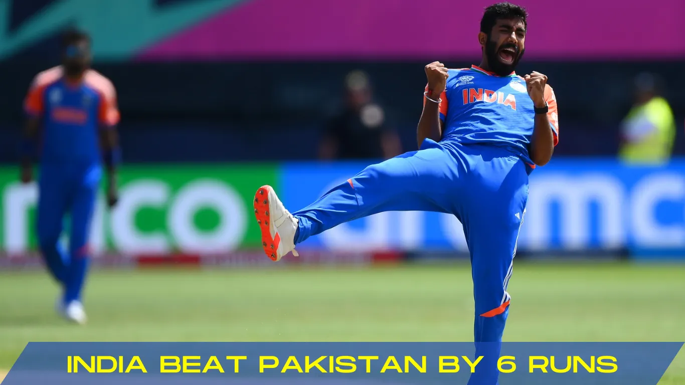 india beat pakistan by 6 runs