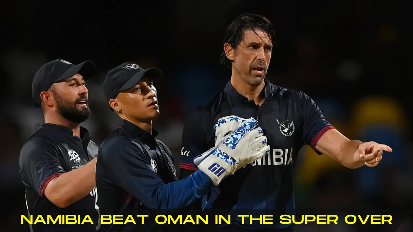 namibia beat oman in the super over