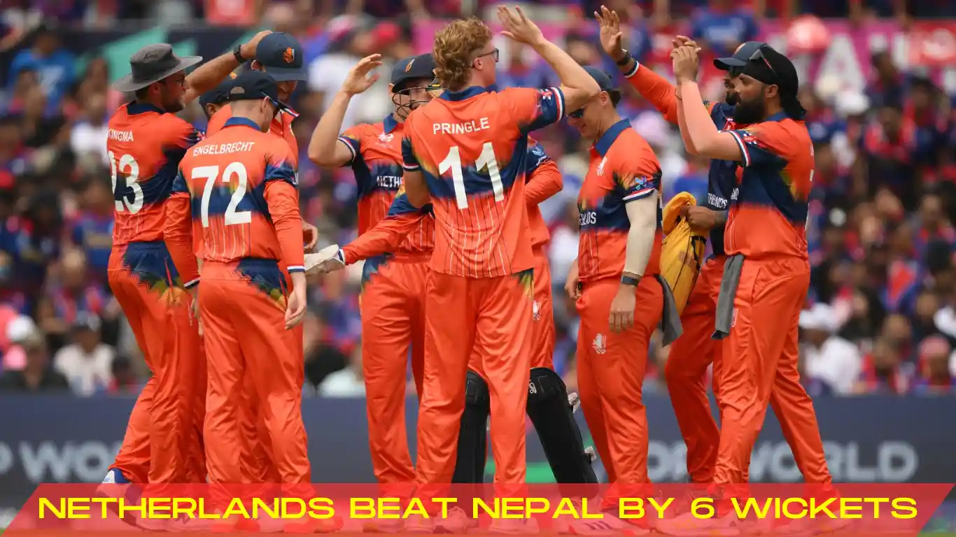 netherlands beat nepal by 6 wickets