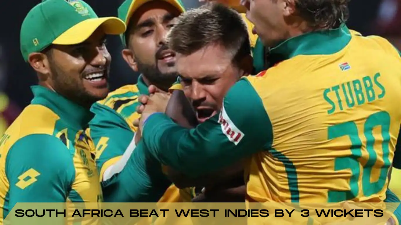 south africa beat west indies by 3 wickets