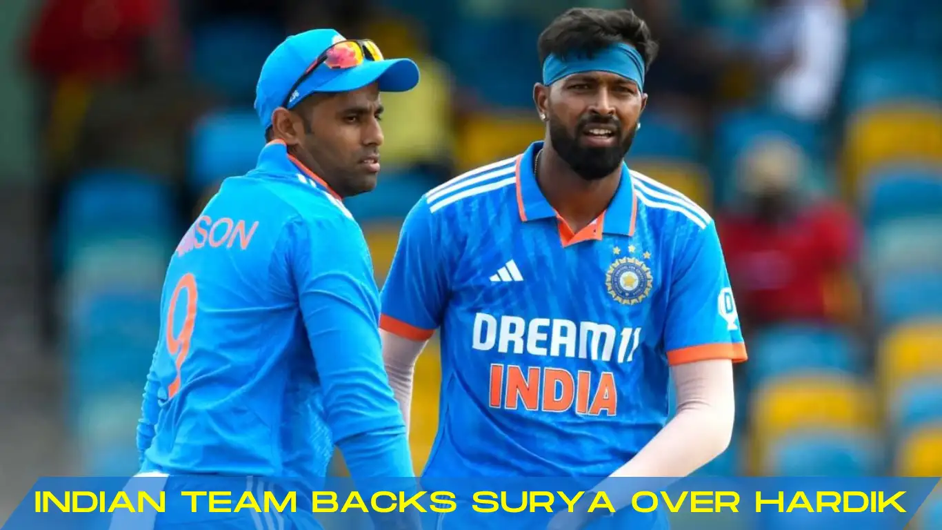Indian Team Backs Surya Over Hardik