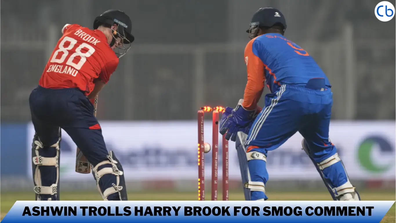 Ashwin Trolls Harry Brook for Smog comment