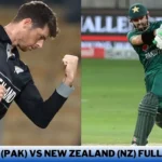 Pakistan (PAK) vs New Zealand (NZ) full Analysis